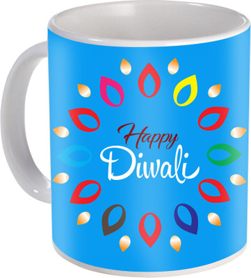 

SKY TRENDS Gift For Diwali Ceramic Coffee St-31 Ceramic Mug(350 ml), Multicolor