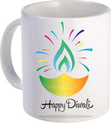 

SKY TRENDS Gift For Diwali Ceramic Coffee St-35 Ceramic Mug(350 ml), Multicolor