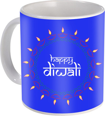 

SKY TRENDS Gift For Diwali Ceramic Coffee St-10 Ceramic Mug(350 ml), Multicolor