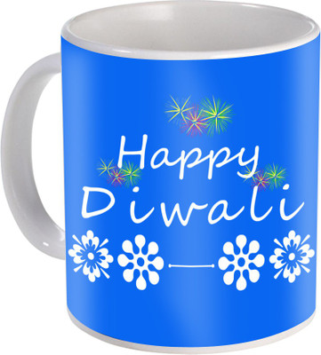 

SKY TRENDS Gift For Diwali Ceramic Coffee St-26 Ceramic Mug(350 ml), Multicolor