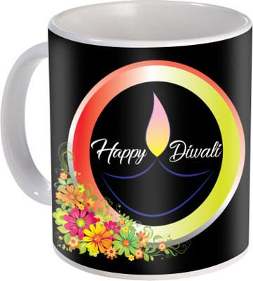 

SKY TRENDS Gift For Diwali Ceramic Coffee St-19 Ceramic Mug(350 ml), Multicolor
