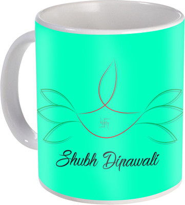 

SKY TRENDS Gift For Diwali Ceramic Coffee St-67 Ceramic Mug(350 ml), Multicolor