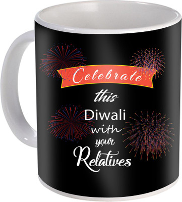 

SKY TRENDS Gift For Diwali Ceramic Coffee St-25 Ceramic Mug(350 ml), Multicolor