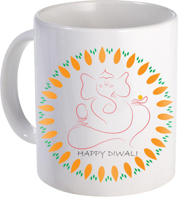 

SKY TRENDS Gift For Diwali Ceramic Coffee St-42 Ceramic Mug(350 ml), Multicolor