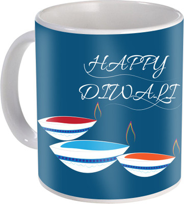 

SKY TRENDS Gift For Diwali Ceramic Coffee St-06 Ceramic Mug(350 ml), Multicolor