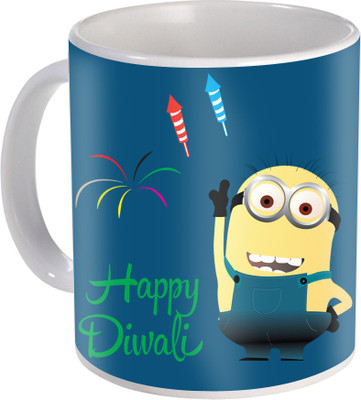

SKY TRENDS Gift For Diwali Ceramic Coffee St-43 Ceramic Mug(350 ml), Multicolor