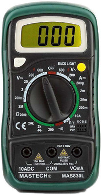 

Mastech MAS830L 0 to 600V AC Voltage Range Digital Multimeter(Green 2000 Counts)