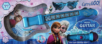 Toyswala Carry & Go Frozen Guitar with Microphone(Blue)