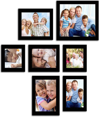 Make Home Happy MDF Photo Frame(Black, 7 Photos)