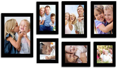 

Make Home Happy MDF Photo Frame(Black, 7 Photos)