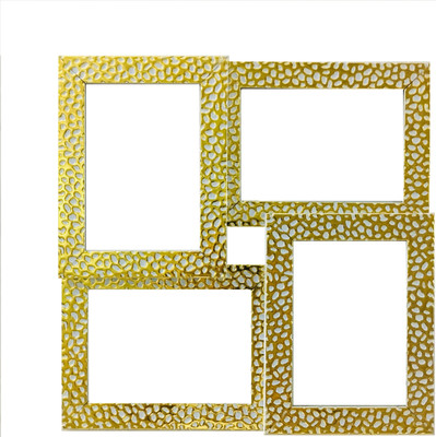 

Photo Collage Wood Photo Frame(Gold, 4 Photos)