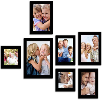 Make Home Happy MDF Photo Frame(Black, 7 Photos)