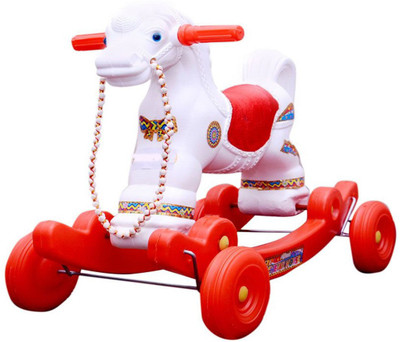

Shishu.Online SHISHU KIDS ROCKING PONY HORSE(Red, White)