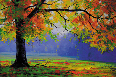

beautiful-tree-painting poster32 Poster Paper Print(18 inch X 12 inch, Rolled)