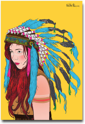

RED-INDIAN-GIRL-POSTER Paper Print(18 inch X 12 inch)