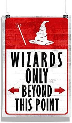 

Official "Harry Potter"- Wizards Only, Wall Decor - Home & Office Poster Print Art [ Frame Not Included ] , licensed by Warner Bros,USA Photographic Paper(18 inch X 12 inch, Rolled)