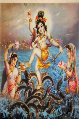 

Krishna Dancing on Kaliya Poster Paper Print(18 inch X 12 inch, Rolled)