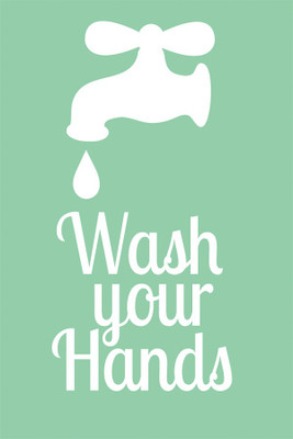 

RadhaKripa wash your hands poater6 Paper Print(18 inch X 12 inch, Rolled)
