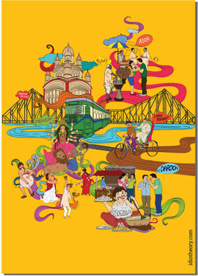 

KOLKATA YELLOW POSTER Paper Print(18 inch X 12 inch)