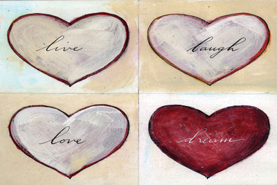 Simplicity Hearts Poster Paper Print(18 inch X 12 inch, Rolled)