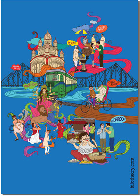 

KOLKATA BLUE POSTER Paper Print(18 inch X 12 inch)