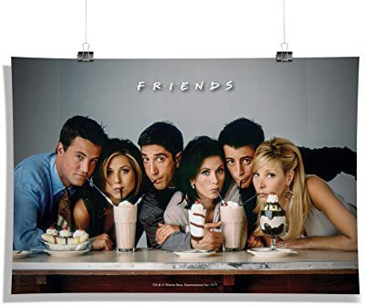 

Official " Friends Tv Series " Straw Wall Decor - Home & Office Poster Print Art [ Frame Not Included ] , licensed by Warner Bros Photographic Paper(18 inch X 12 inch, Rolled)