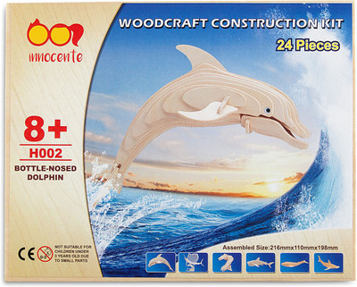 

Spice Innocente Beige Wooden Bottle-Nosed Dolphin Construction Kit(24 Pieces)