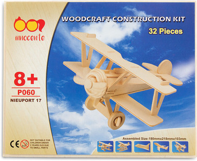 

Spice Innocente Beige Wooden Airplane Construction Kit(32 Pieces)