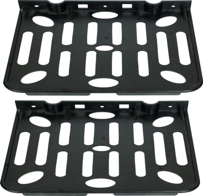 S.Blaze Pack of 2 Black Colour Set Top Box Stand (Tray) For Living Room & Bedroom Plastic Wall Shelf(Number of Shelves - 1, Black) available at flipkart for Rs.299