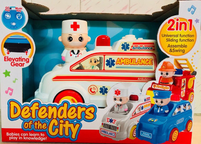 

RIANZ All New Imported Defender Of The City 2 in 1 Toy For Kids And Best Birthday Gift For Your Kids (Ambulance Van)