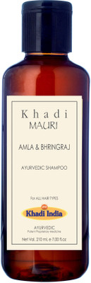 

Khadi Amla & Bhringraj Herbal Shampoo - Hair Growth & Root Strengthening - 210 ml(210 ml)