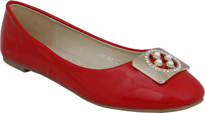 

KEG Women's Lifestyle Red Casual Shoes Bellies For Women(Red