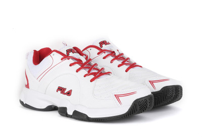 

Fila BASELINE Badminton Shoes For Men(White, Red, Wht/rd