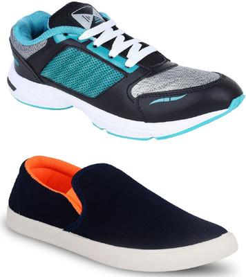 

Chevit Men's Combo Pack of 2 Running Shoes With Loafers For Men(Multicolor, Multicolour