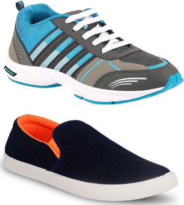

Chevit Men's Combo Pack of 2 Running Shoes With Loafers For Men(Multicolor, Multicolour