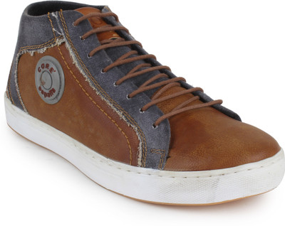 

CORE' ESPANA 16037-Tan-Blue Sneakers For Men(Tan, Blue