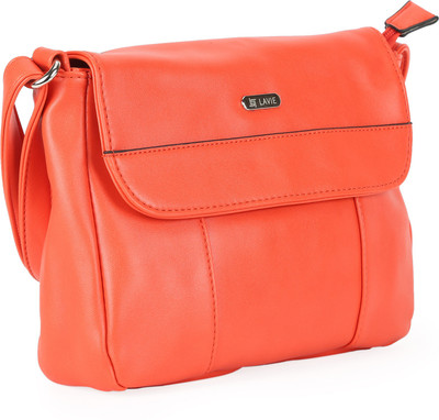 

Lavie Women Casual Orange PU Sling Bag