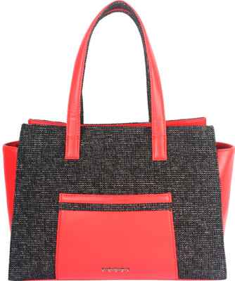

Veuza Women Casual Black Leatherette Hand-held Bag
