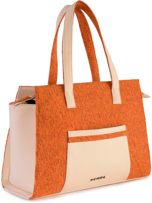 

Veuza Women Casual Orange Leatherette Hand-held Bag