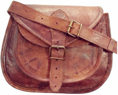 

iHandikart Girls Formal Brown Genuine Leather Sling Bag