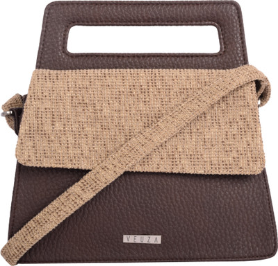 

Veuza Women Casual Brown Leatherette Hand-held Bag
