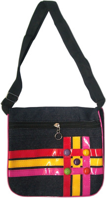 

DNS DESIGNER COLLECTION Girls Casual Multicolor Denim Sling Bag