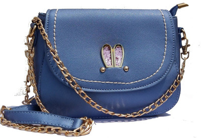 

SURMOUNT Girls Evening/Party Blue Leatherette Sling Bag