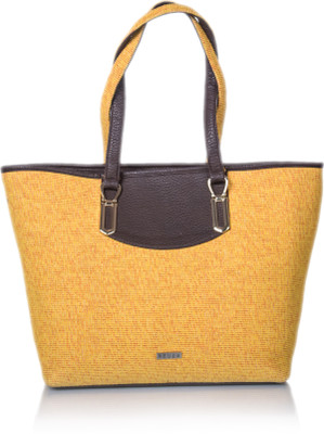 

Veuza Women Casual Yellow Leatherette Hand-held Bag