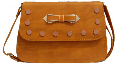 

surmount Girls Evening/Party Yellow Leatherette Sling Bag