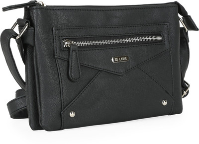 Lavie Women Casual Black PU Sling Bag