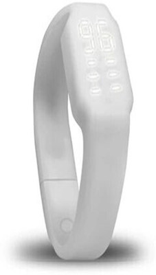 

ZVR ZVR Fitness BanD 3D PeDometer Sleep Temperature Calorie Monitor Time Display Silicon Without SpeeDometer Smartwatch(White Strap L)