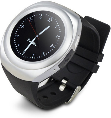 

ESTAR Presenting Bluetooth Smartwatch with Sim- Card Support Compatible Silver Smartwatch(Black Strap Free Size)