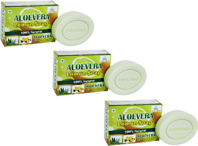 

AryanShakti Aloevera Lemon Soap | 100% natural(225 g, Pack of 3)