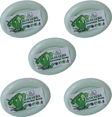 

AryanShakti Aloevera Cucumber Soap | 100% natural(375 g, Pack of 5)